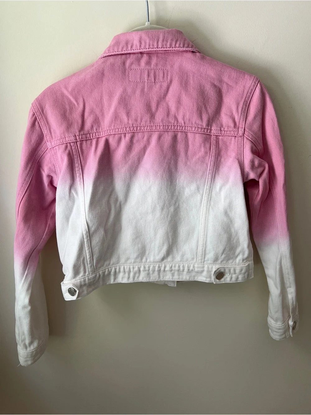 Blank NYC Pink to White Ombre Kids Denim Jacket